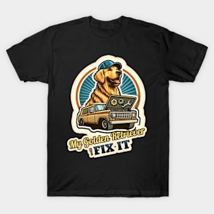 Golden Retriever mechanic T-Shirt